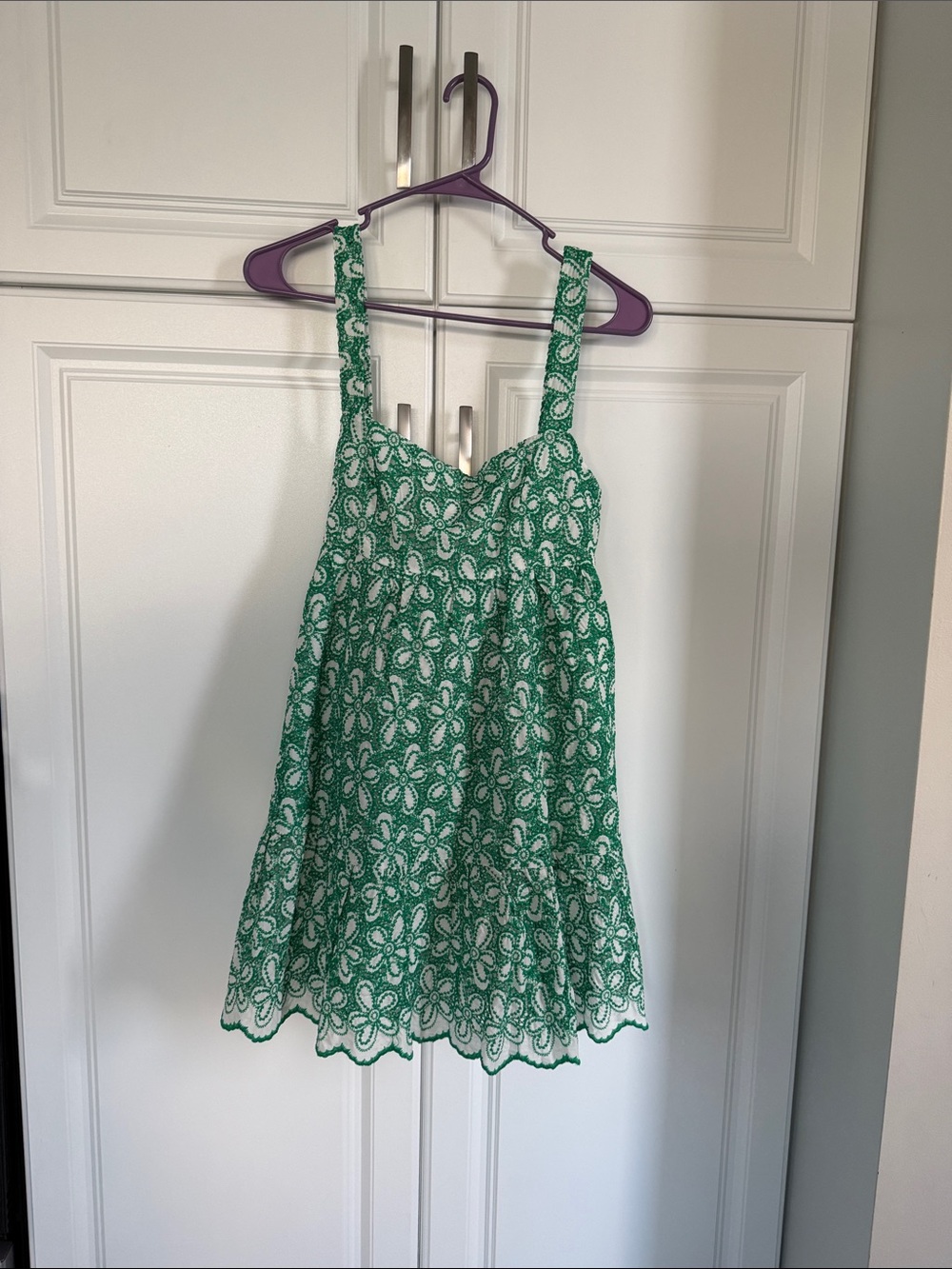 Altar'd State Green Floral Lace Dress